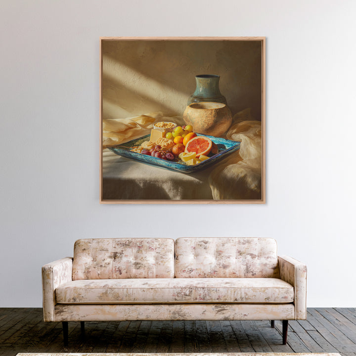 Tropical Fruit Platter Canvas Print, Restaurant Art, Neutral Decor, Restaurant Decor, Fine Art, Bistro, Home Decor, Poster, RES-1x1-90