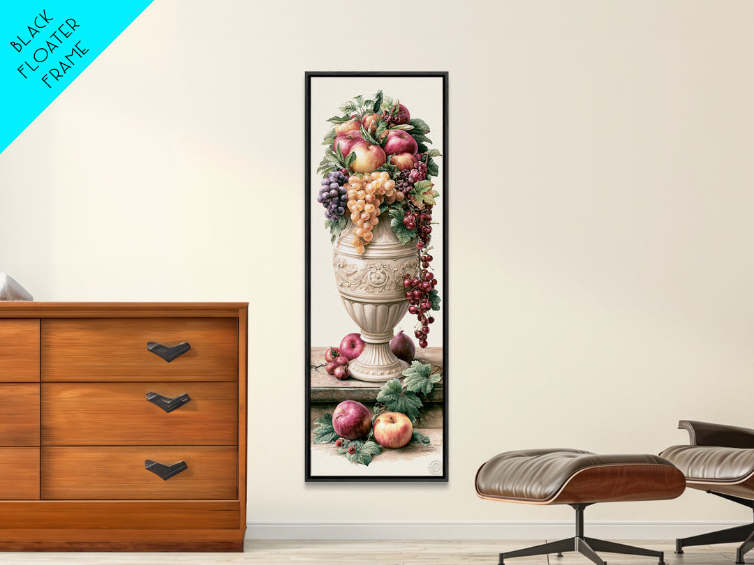 Classic Fruit Bowl Framed Canvas Print, Restaurant Art, Living Room Decor, Restaurant Decor, Fine Art, Bistro, Gallery Decor, RES-1x3-64