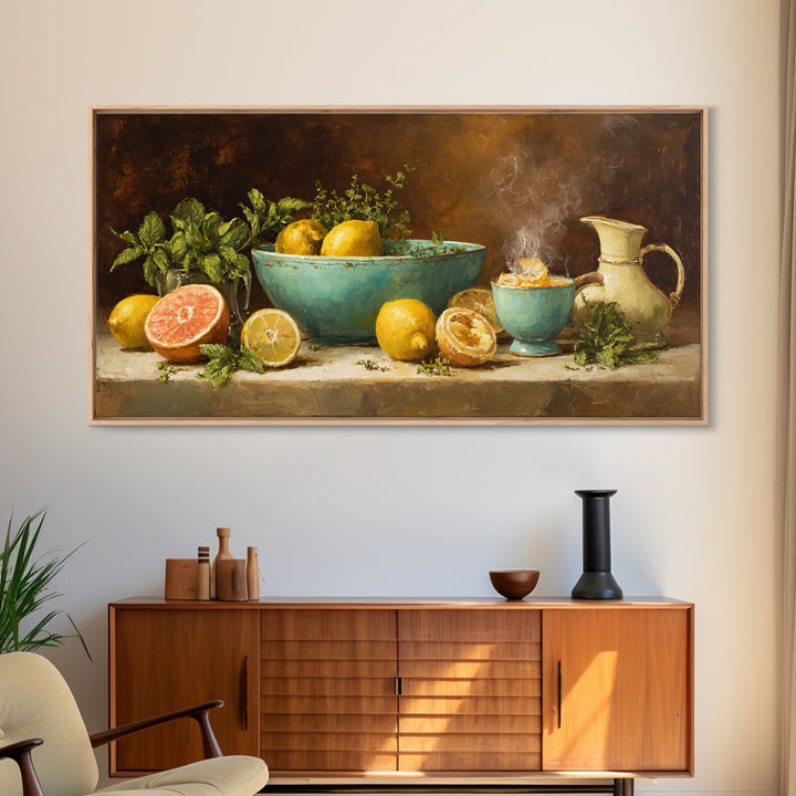 Cocktail and Citrus Bar Composition Canvas Print, Restaurant Art, Kitchen Decor, Restaurant Decor, Bistro, Bedroom Wall Art, RES-2x1-31