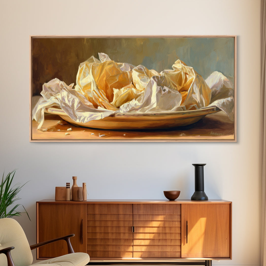 Ramen Bowl Rendered Framed Canvas Print, Restaurant Art, Contemporary Art, Restaurant Decor, Fine Art, Bistro, Kitchen Wall Art, RES-2x1-34