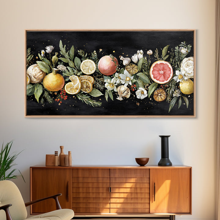 Blackboard Menu Feeling Without Readable Text Canvas Print, Restaurant Art, Canvas, Restaurant Decor, Fine Art, Bistro, RES-2x1-41