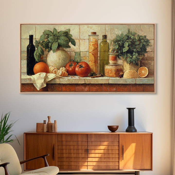 Cocktail and Citrus Bar Composition Framed Canvas Print, Restaurant Art, Kitchen Art, Restaurant Decor, Fine Art, Bistro, RES-2x1-55