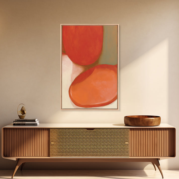 Abstract Appetite Friendly Red and Orange Shapes Canvas Print, Restaurant Art, Printable Art, Restaurant Decor, Abstract Art, RES-2x3-49