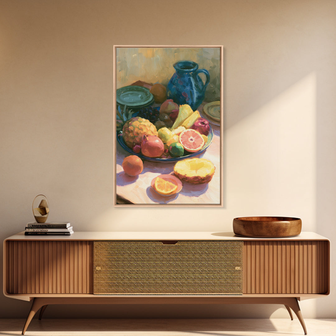 Tropical Fruit Platter Canvas Print, Restaurant Art, Wall Decor, Restaurant Decor, Fine Art, Bistro, Farmhouse Decor, RES-2x3-50
