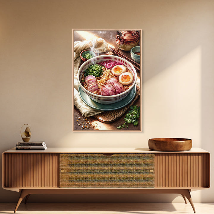 Ramen Bowl Rendered Canvas Print, Restaurant Art, Large Wall Art, Restaurant Decor, Fine Art, Bistro, Wall Art Print, RES-2x3-70