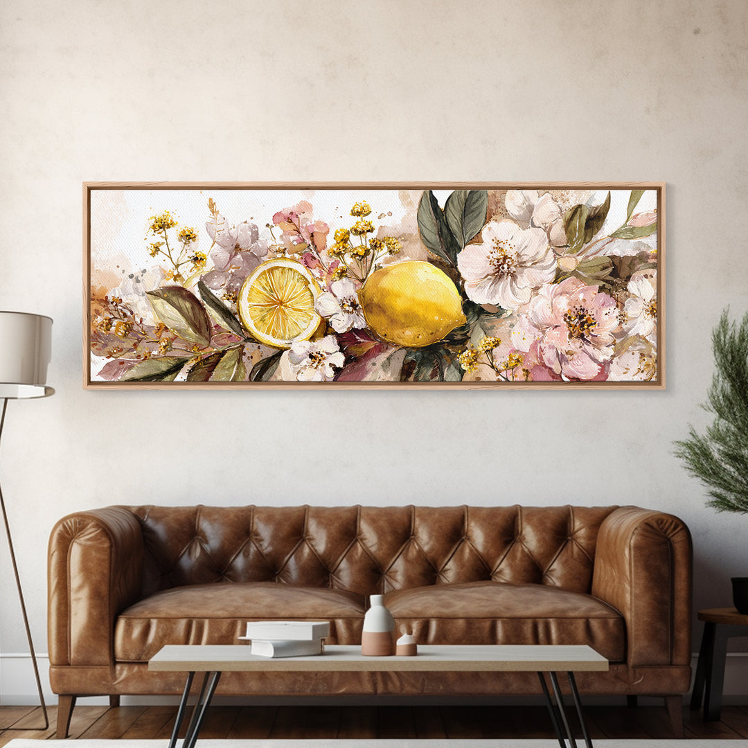 Fresh Fish with Lemon and Herbs Framed Canvas Print, Restaurant Art, Contemporary Art, Restaurant Decor, Fine Art, Bistro, RES-3x1-63