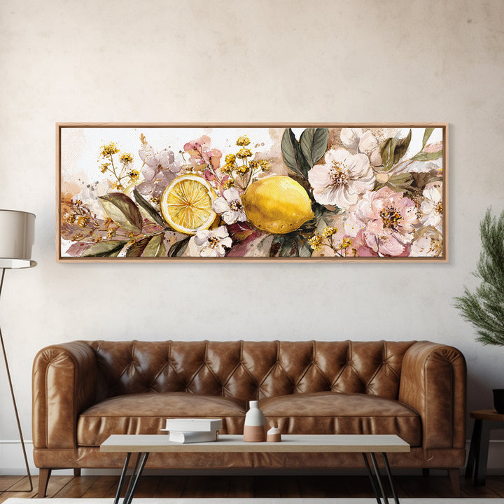 Fresh Fish with Lemon and Herbs Framed Canvas Print, Restaurant Art, Contemporary Art, Restaurant Decor, Fine Art, Bistro, RES-3x1-63