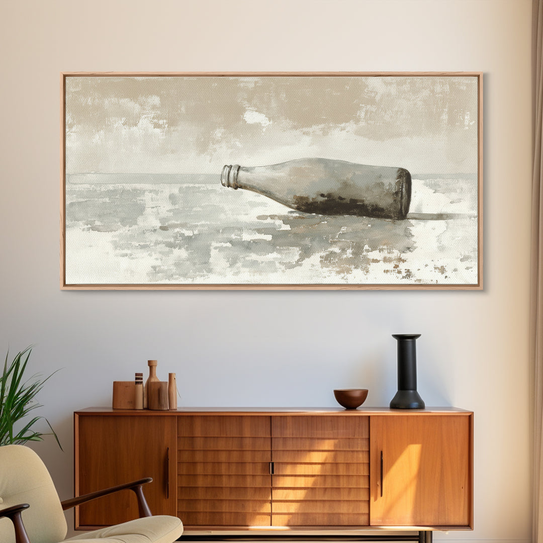 Drive in Movie Scene with Moonlit Cars Framed Canvas Print, Retro Art, Print, Living Room Decor, Oil Painting, Retro, RET-2x1-60