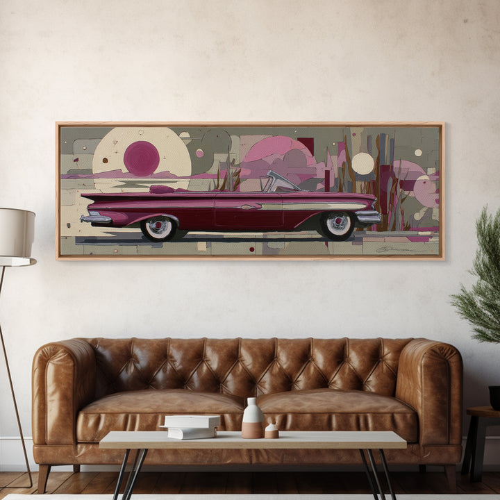 Roller Disco Ball Framed Canvas Print, Retro Art, Whimsical Decor, Living Room Decor, Retro, Modern Decor, Fine Art Print, RET-3x1-53