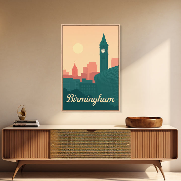 Birmingham Alabama Travel Poster, Canvas Print, Classic Travel Poster Art, Birmingham Travel Art, Travel Poster Art, Travel Art Print