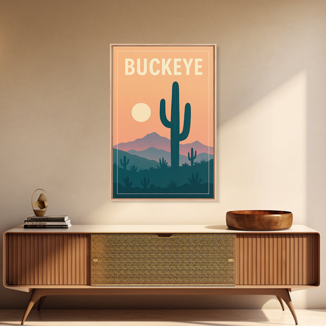 Buckeye Travel Poster, Canvas Print, Classic Travel Poster Art, Buckeye City Art, Gift For Travelers, Vintage City Poster, Poster Print