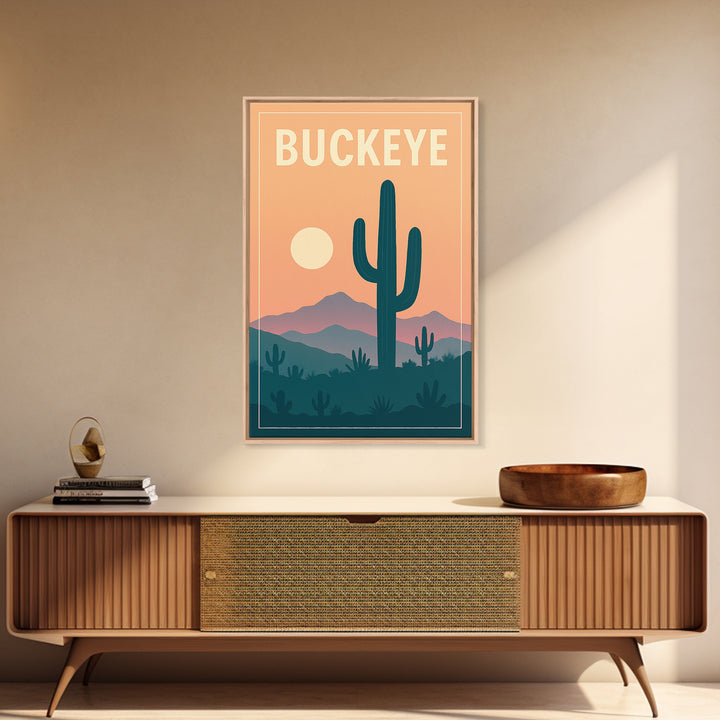 Buckeye Travel Poster, Canvas Print, Classic Travel Poster Art, Buckeye City Art, Gift For Travelers, Vintage City Poster, Poster Print
