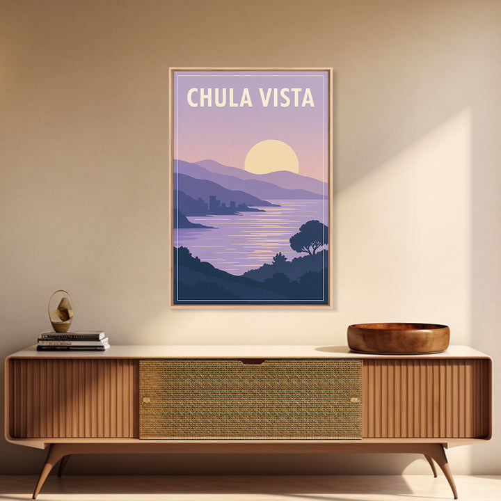 Chula Vista California Travel Poster, Canvas Print, Mid Century City Wall Art, Chula Vista Travel Art, Poster Art, Vintage Travel Print