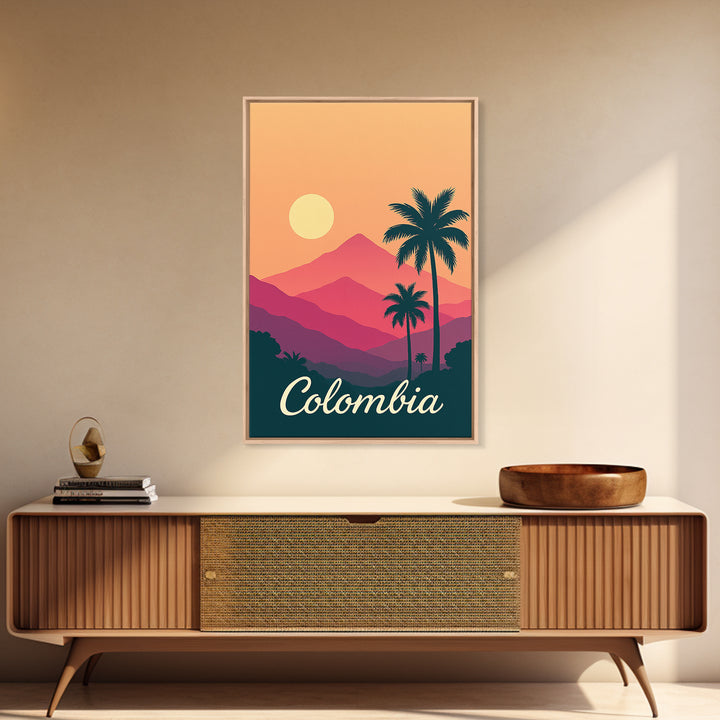 Columbia Travel Poster, Canvas Print, Mid Century City Wall Art, Columbia Travel Art, Vintage City Poster, Vintage Travel Art, Design 3