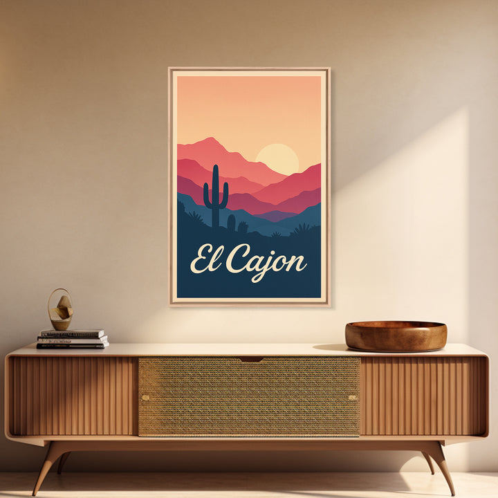 El Cajon California Travel Poster, Canvas Print, Classic Travel Poster Art, El Cajon Poster Print, Travel Poster Art, Gift For Travelers