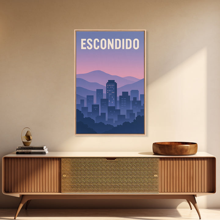 Escondido California Travel Poster, Canvas Print, Vintage Travel Poster Art, Escondido Wall Art, Travel Poster Art, Gift For Travelers
