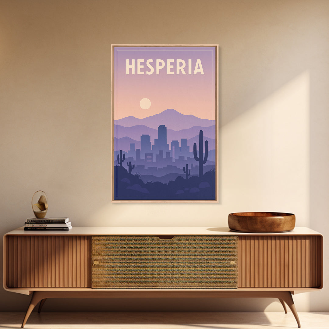 Hesperia California Travel Poster, Canvas Print, Classic Travel Poster Art, Hesperia Travel Art, City Travel Prints, Vintage Travel Art