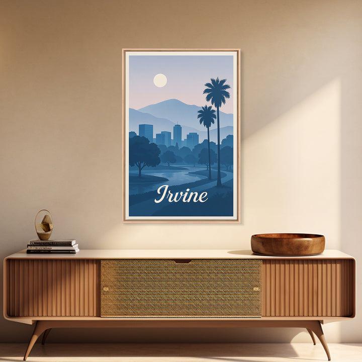 Irvine Travel Poster, Canvas Print, Mid Century City Wall Art, Irvine Travel Art, Vintage City Poster, Mid Century Wall Art, Travel Print