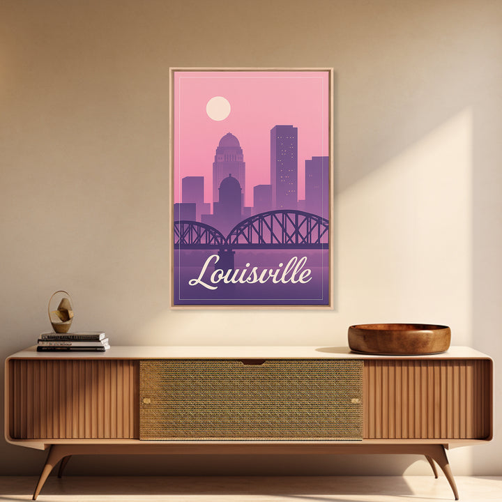 Lewisville Travel Poster, Framed Canvas Print, Classic Travel Poster Art, Lewisville Art Print, Vintage City Poster, Vintage City Art