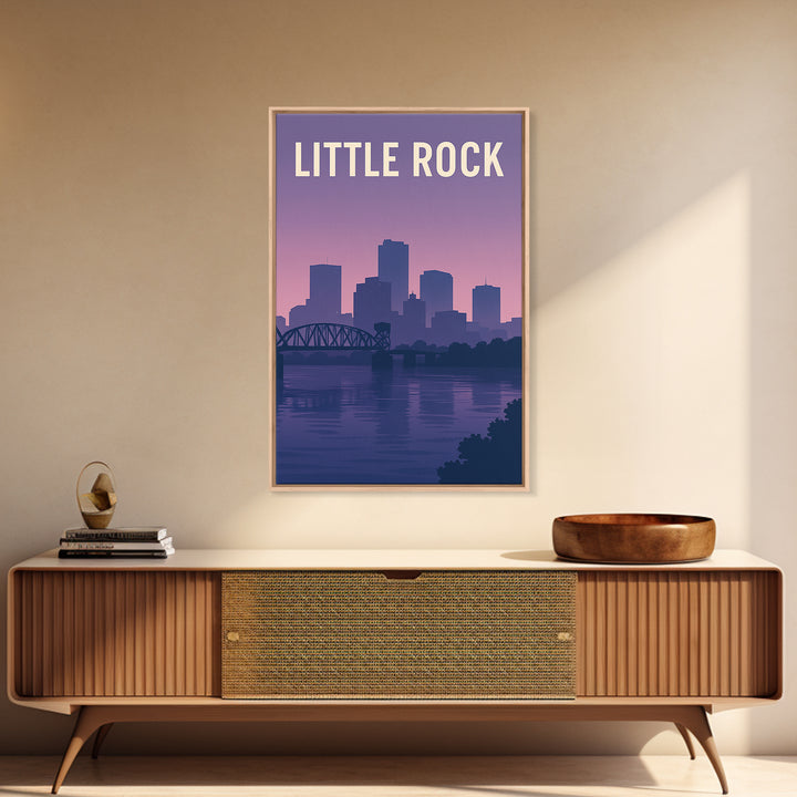 Little Rock Travel Poster, Canvas Print, Vintage Travel Poster Art, Little Rock Poster Print, City Travel Prints, Travel Poster Art