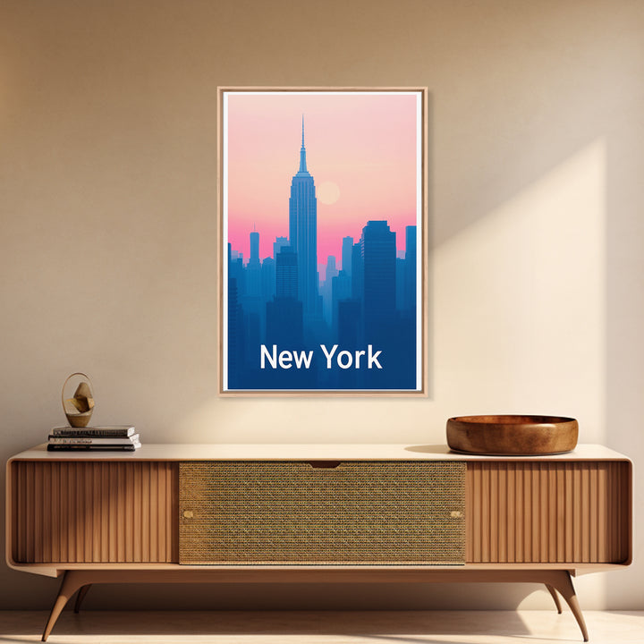 New York Travel Poster, Canvas Print, Classic Travel Poster Art, New York Travel Art, Modern Wall Decor, Fine Art Print, Retro Travel Print