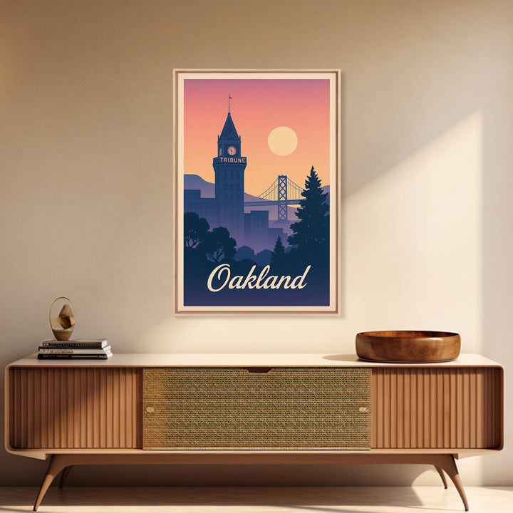 Oakland Travel Poster, Canvas Print, Classic Travel Poster Art, Oakland Poster Print, Travel Poster Set, Retro Travel Print, Retro Poster