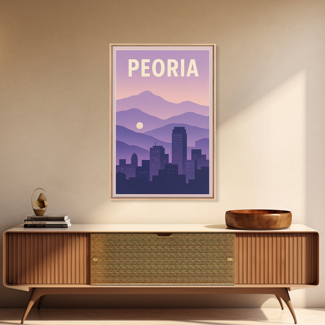 Peoria Arizona Travel Poster, Canvas Print, Vintage Travel Poster Art, Peoria Poster Print, Travel Art Print, Wall Art, Poster Art