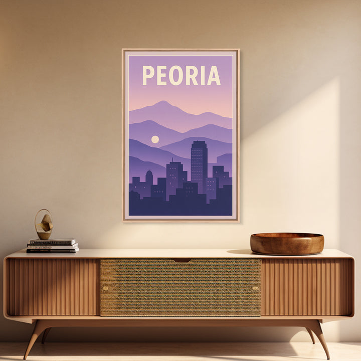 Peoria Arizona Travel Poster, Canvas Print, Vintage Travel Poster Art, Peoria Poster Print, Travel Art Print, Wall Art, Poster Art