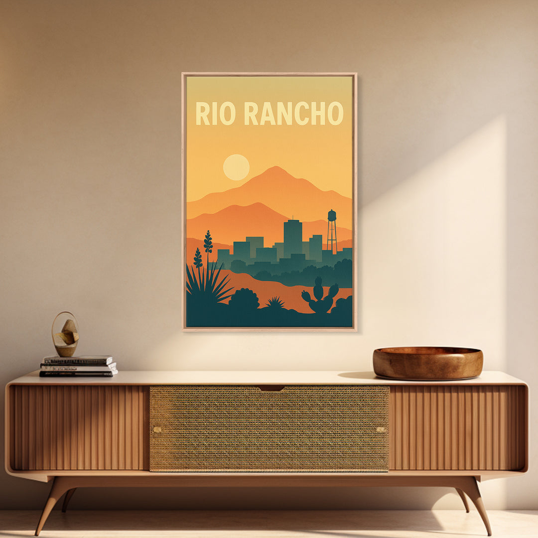 Rio Rancho Travel Poster, Canvas Print, Classic Travel Poster Art, Rio Rancho Poster Print, Vintage City Poster, Vintage City Art