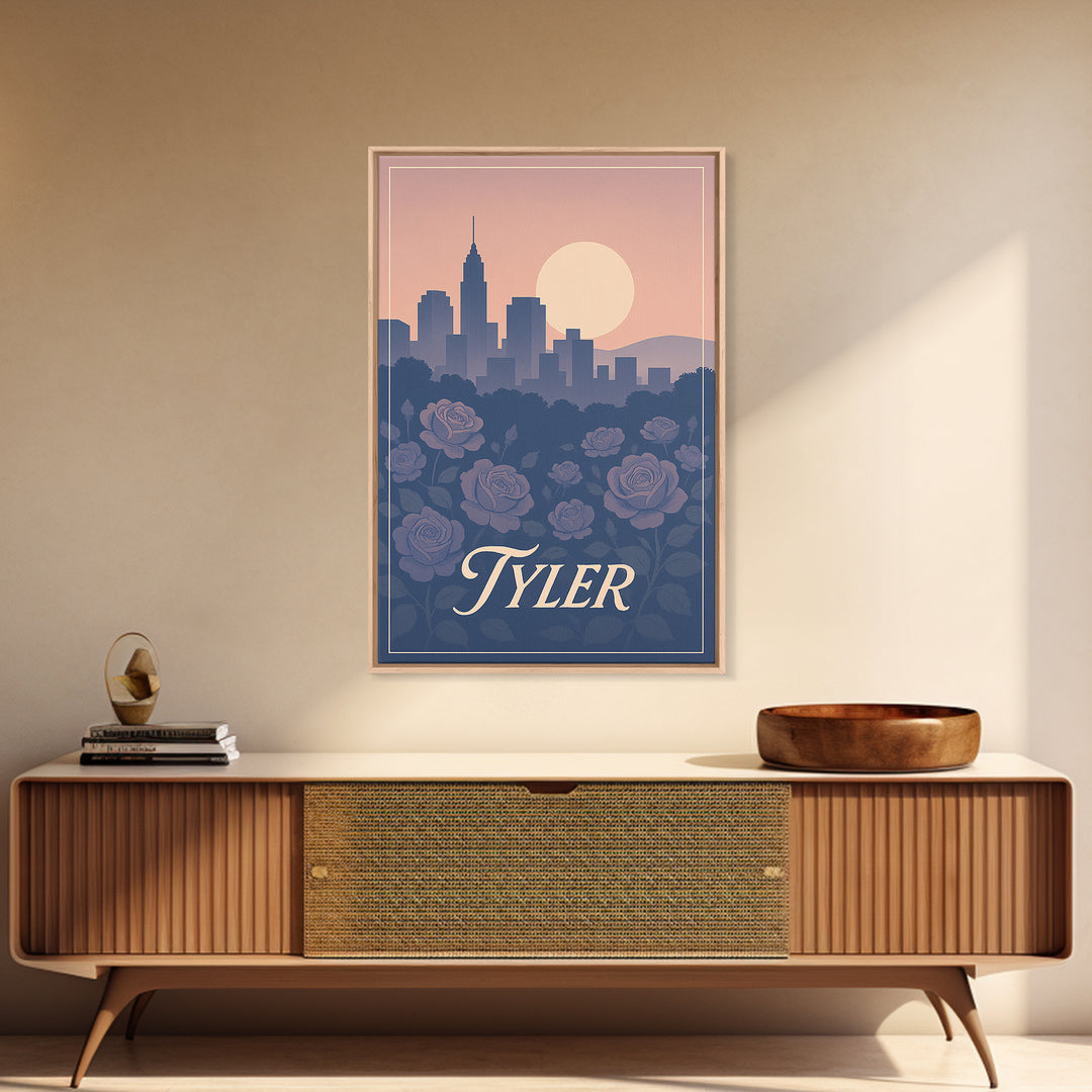 Tyler Travel Poster, Canvas Print, Vintage Travel Poster Art, Tyler Art Print, Gift For Travelers, Retro Travel Print, Travel Poster Set
