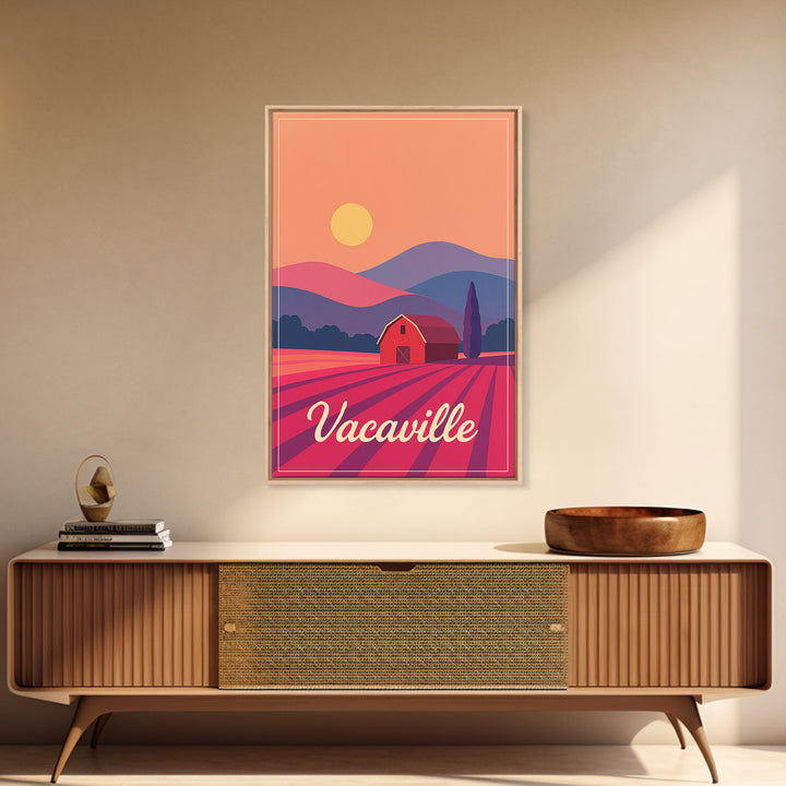 Vacaville California Travel Poster, Canvas Print, Mid Century City Wall Art, Vacaville Art Print, Travel Poster Set, Travel Poster Art
