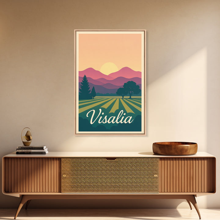 Visalia California Travel Poster, Canvas Print, Vintage Poster Art, Visalia Travel Art, Travel Poster Set, Travel Art Print, Fine Art Print