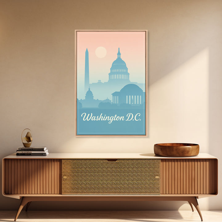 Washington DC Travel Poster, Canvas Print, Classic Travel Poster Art, Washington Travel Art, Travel Art Print, Living Room Wall Art