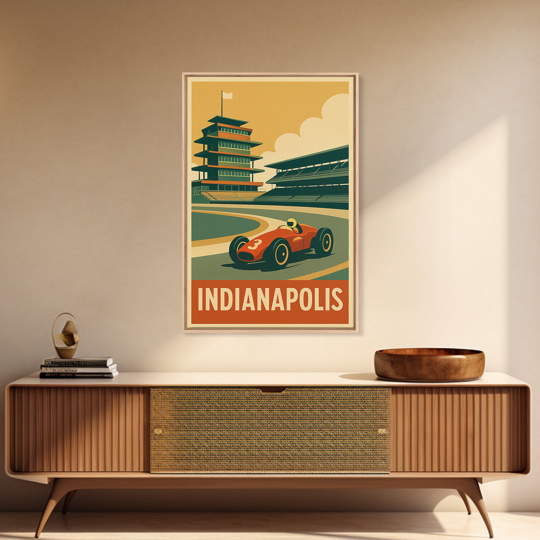 Indianapolis Indiana Travel Poster, Canvas Print, Vintage Theatre Style Art, Indianapolis Poster Print, Travel Poster Set, Travel Poster Art