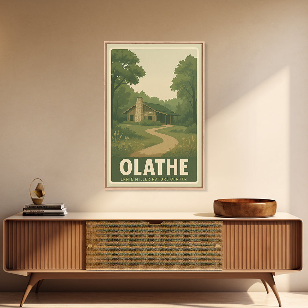 Olathe Kansas Travel Poster, Canvas Print, Old School Travel Poster, Olathe Art Print, City Illustration, Wall Art, Vintage Travel Art