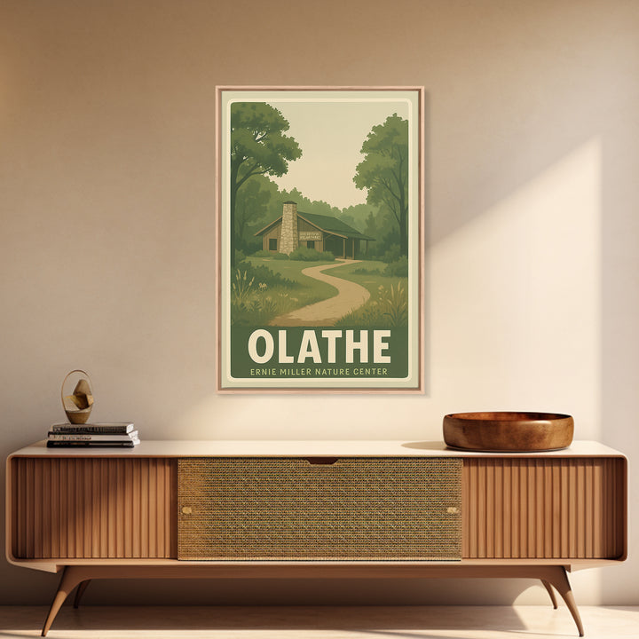 Olathe Kansas Travel Poster, Canvas Print, Old School Travel Poster, Olathe Art Print, City Illustration, Wall Art, Vintage Travel Art