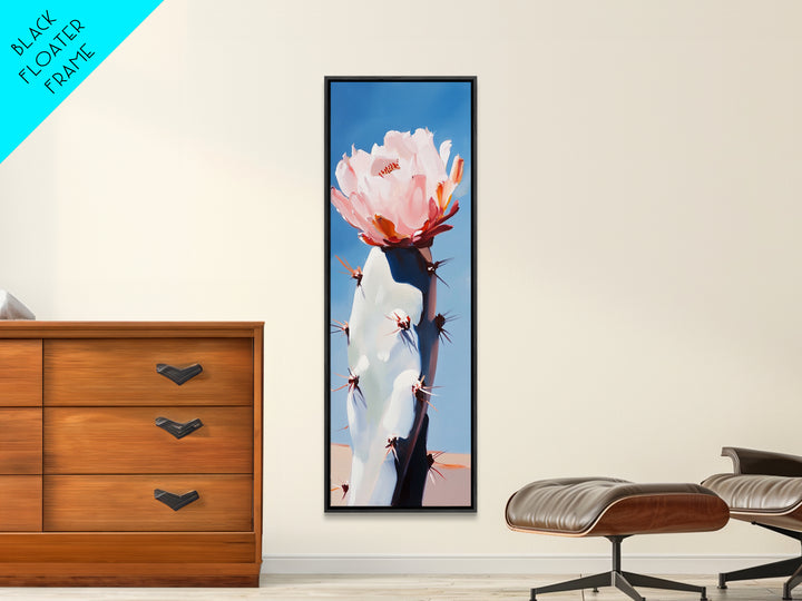 Desert Cactus Framed Canvas Print southwest wall art agave painting moody art gift idea her rustic decor