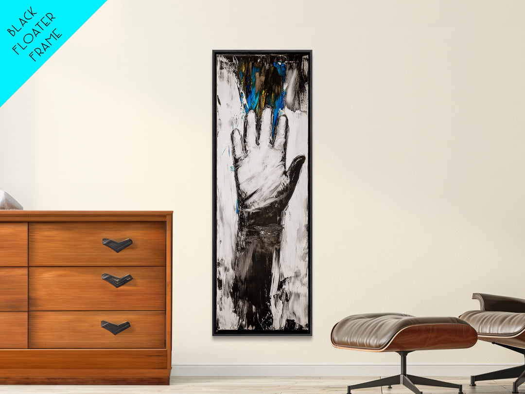 Abstract Hand Painting Framed Canvas Print moody art dark romance painting geometric wall art contemporary home decor unique gift