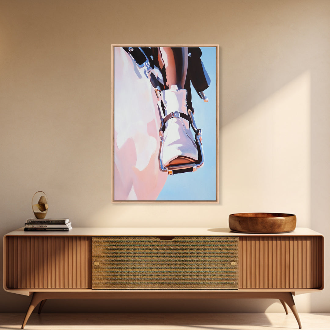 Pink Cowboy Boots, Coastal Cowgirl Art, Western Aesthetic, Framed Canvas Print, Rustic Decor, Light Pink Wall Art, Bedroom Art, Farmhouse Art, Gift Idea