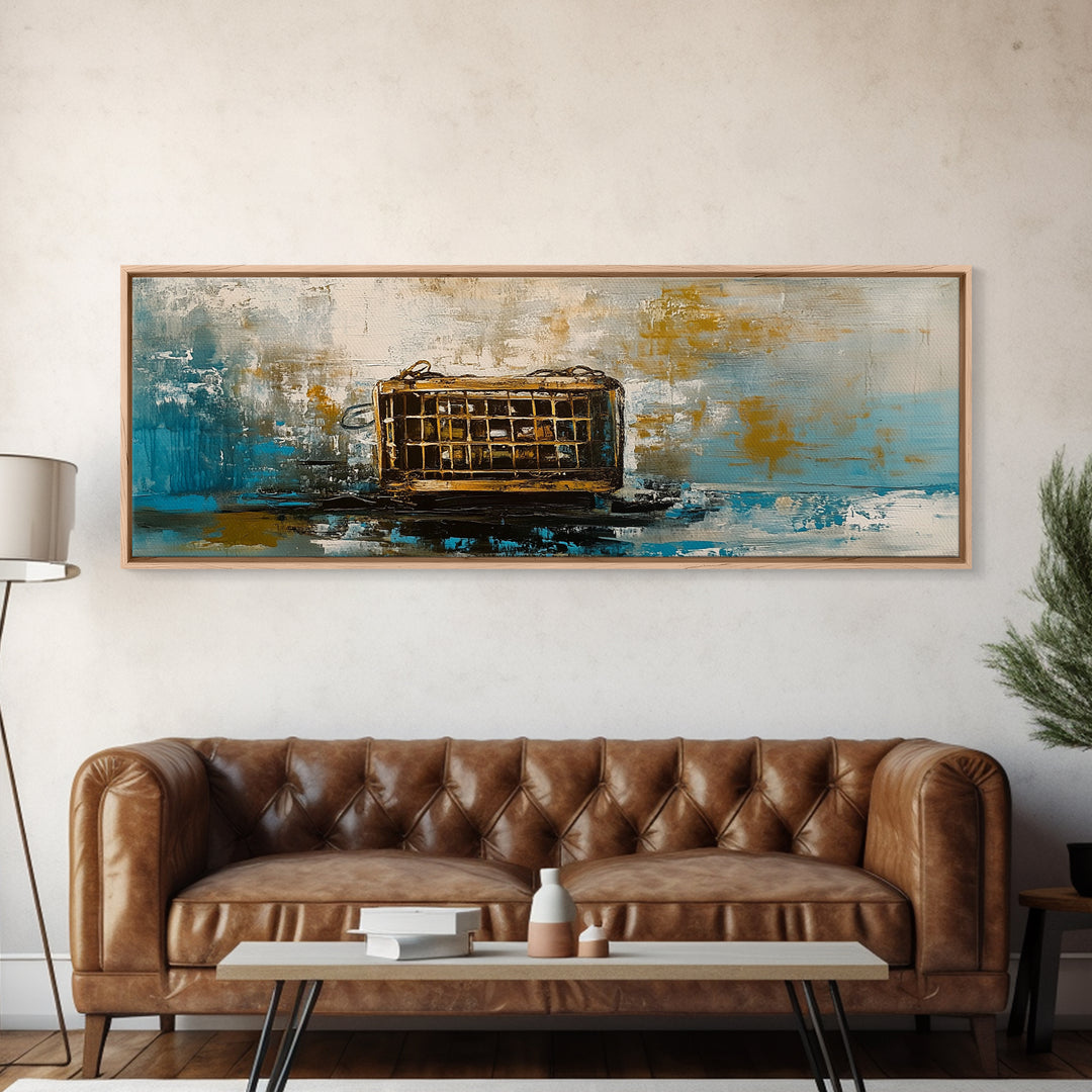 Antique Lantern, rustic wall art, farmhouse art, moody art, wabi sabi art, extra wide art, framed canvas print, living room decor