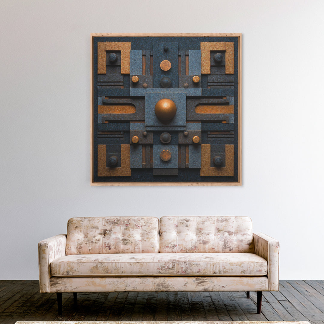 Sound Booth Foam Pattern Transformed into Design Canvas Print, Recording Studio Art, Musician Posters, Studio Decor, Analog, RSA-1x1-24