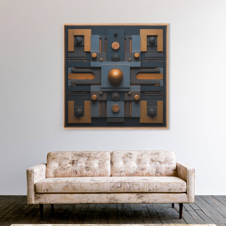 Sound Booth Foam Pattern Transformed into Design Canvas Print, Recording Studio Art, Musician Posters, Studio Decor, Analog, RSA-1x1-24
