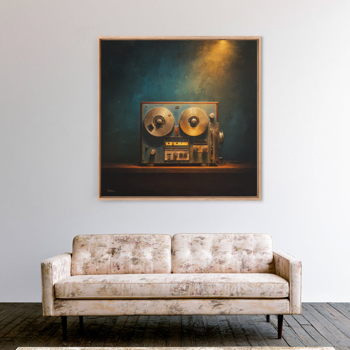 Reel to Reel Tape Machine Canvas Print, Recording Studio Art, Youtube Studio Decor, Studio Decor, Analog, Neutral Decor, RSA-1x1-50