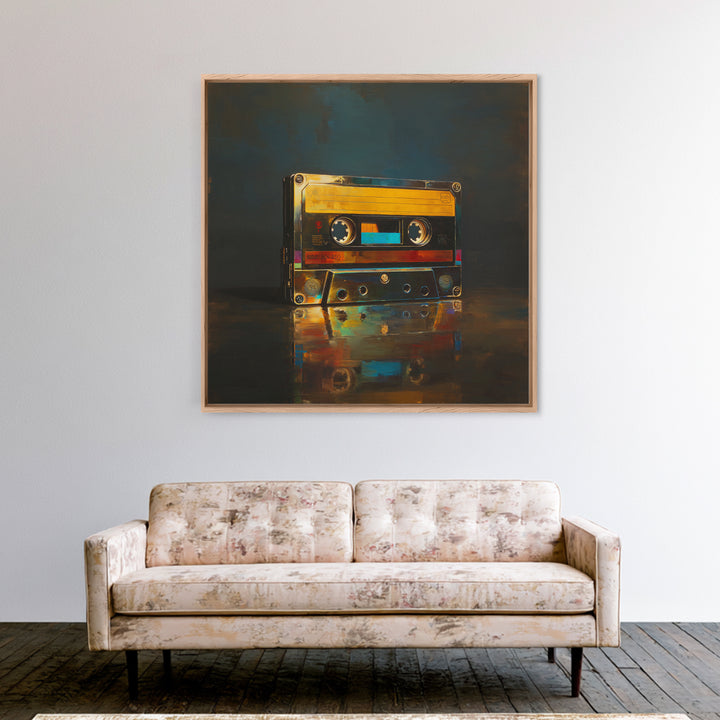 Retro Cassette Tape Canvas Print, Recording Studio Art, Rock Music Art, Studio Decor, Fine Art, Analog, Art Print, Room Decor, RSA-1x1-59