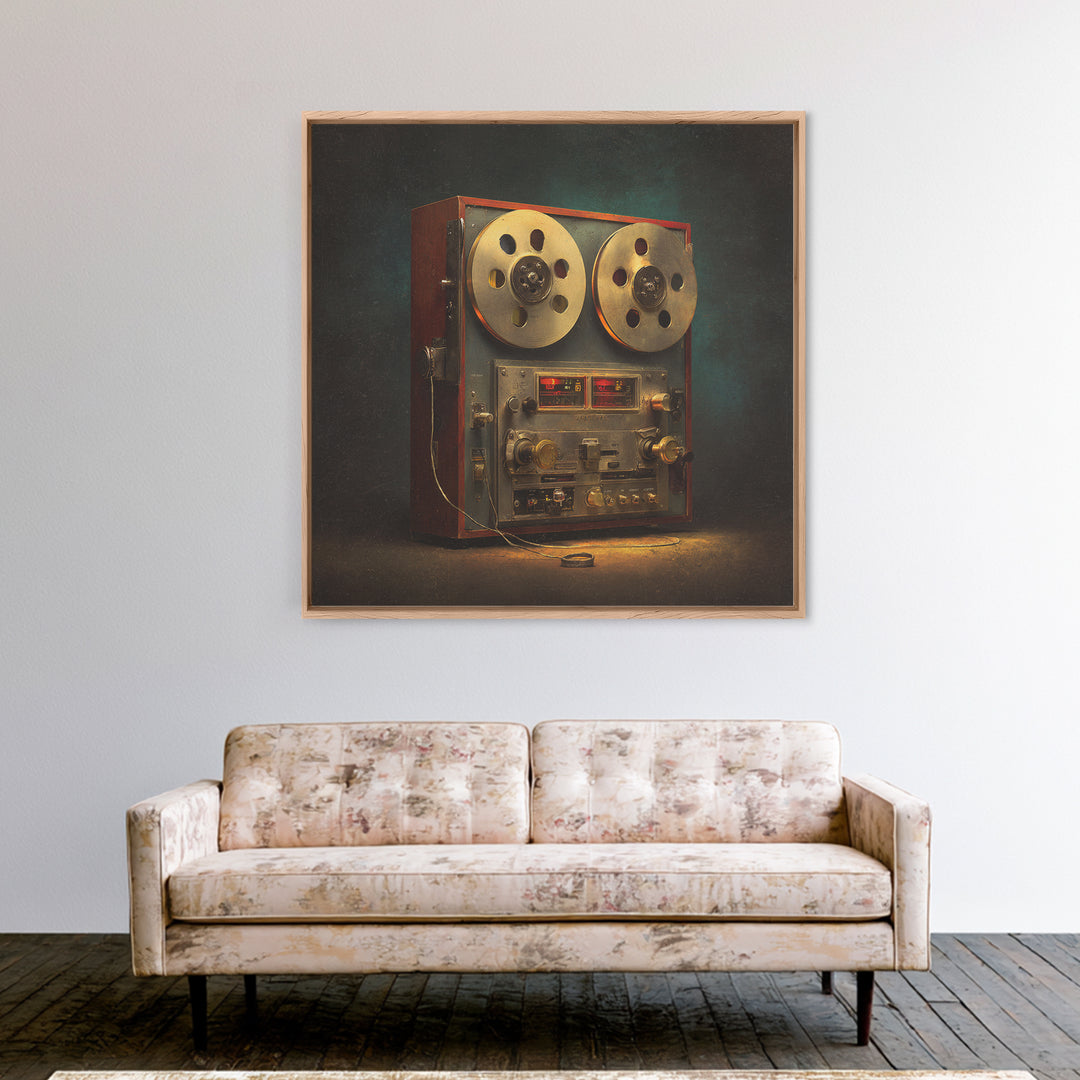 Reel to Reel Tape Machine Canvas Print, Recording Studio Art, Gallery Decor, Studio Decor, Fine Art, Analog, Contemporary Art, RSA-1x1-98