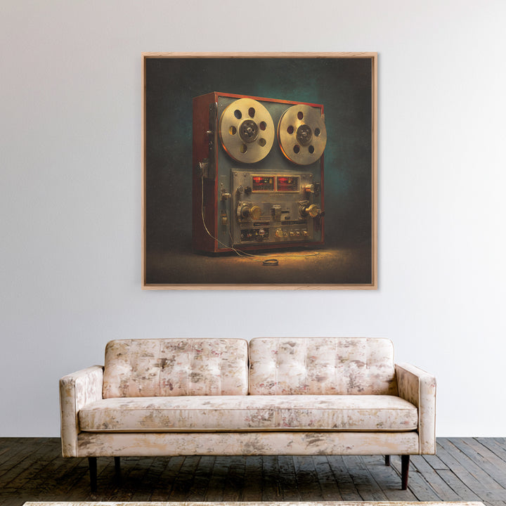 Reel to Reel Tape Machine Canvas Print, Recording Studio Art, Gallery Decor, Studio Decor, Fine Art, Analog, Contemporary Art, RSA-1x1-98