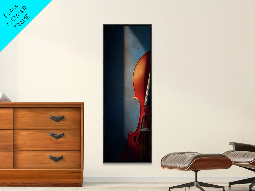 Cello Curve Closeup Canvas Print, Recording Studio Art, Neutral Decor, Studio Decor, Fine Art, Analog, Wall Art, Wall Decor, RSA-1x3-32