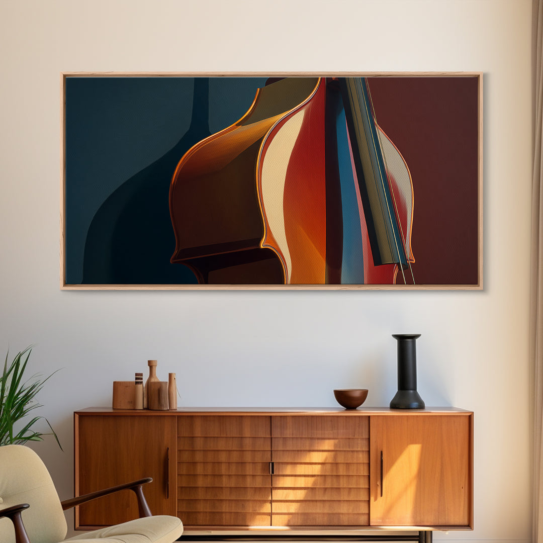 Cello Curve Closeup Framed Canvas Print, Recording Studio Art, Digital Download Art, Studio Decor, Analog, Downloadable Print, RSA-2x1-88