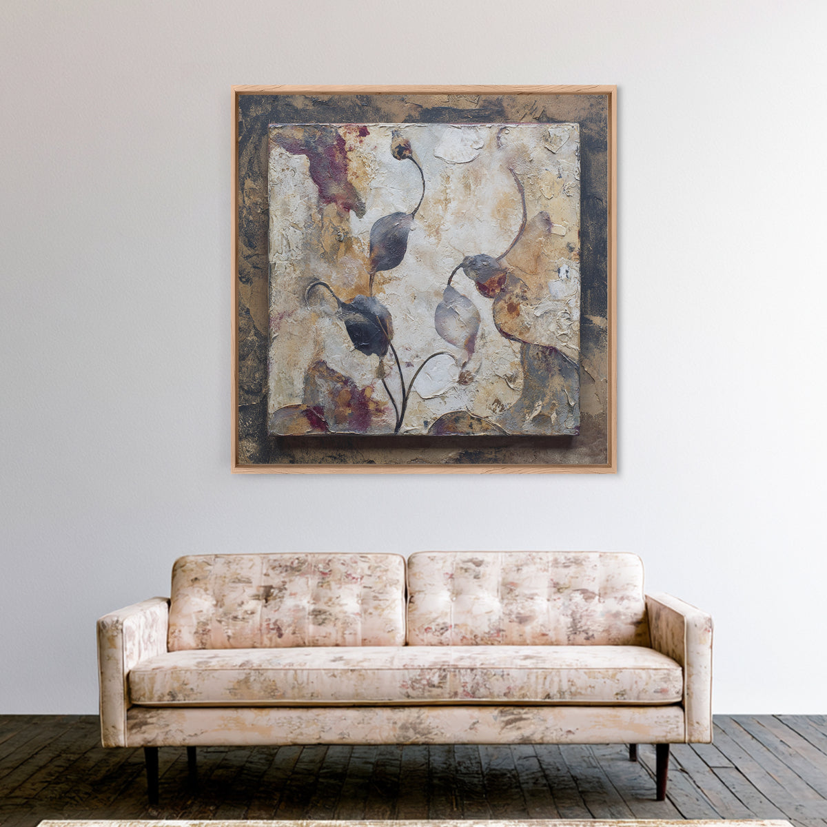Trout Fishing Lure and River Stones Canvas Print, Rustic Art, Landscape Painting, Farmhouse Decor, Rustic, Modern Decor, RUS-1x1-14
