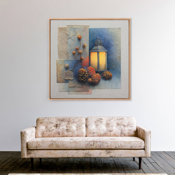 Rusty Horseshoe and Rope Composition Framed Canvas Print, Rustic Art, Gallery Wall Set, Farmhouse Decor, Oil Painting, Rustic, RUS-1x1-61